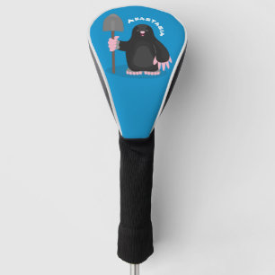 Cute happy mole cartoon illustratie golfheadcover