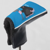 Cute happy mole cartoon illustratie golfheadcover (3/4 voorkant)