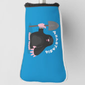 Cute happy mole cartoon illustratie golfheadcover (Draai 90)