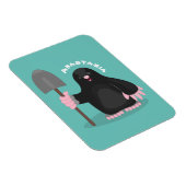Cute happy mole cartoon illustratie magneet (Rechterzijde)