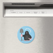 Cute happy mole cartoon illustratie magneet (Insitu (Vaatwasser))