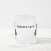 Cute happy mole cartoon illustratie matglas koffiemok (Center)