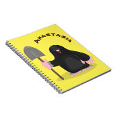 Cute happy mole cartoon illustratie notitieboek (Rechterzijde)