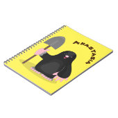 Cute happy mole cartoon illustratie notitieboek (Linkerzijde)