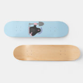 Cute happy mole cartoon illustratie persoonlijk skateboard (Horizontaal)