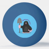 Cute happy mole cartoon illustratie pingpongbal (Voorkant)