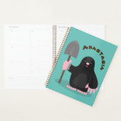 Cute happy mole cartoon illustratie planner (Display)