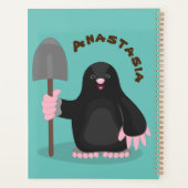 Cute happy mole cartoon illustratie planner (Achterkant)