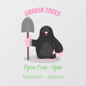 Cute happy mole cartoon illustratie raamsticker (Vel)