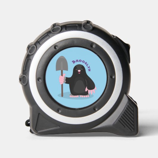 Cute happy mole cartoon illustratie rolmaat (Voorkant)