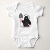 Cute happy mole cartoon illustratie romper (Voorkant)