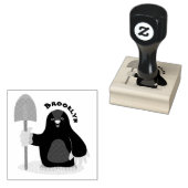 Cute happy mole cartoon illustratie rubberstempel (Gestempeld)