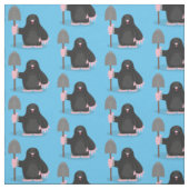 Cute happy mole cartoon illustratie stof (Swatch)