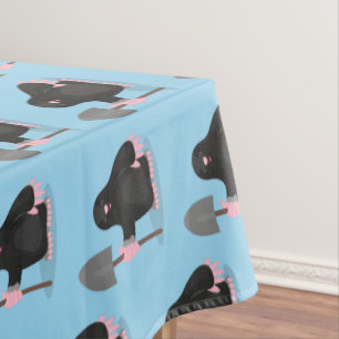 Cute happy mole cartoon illustratie tafelkleed