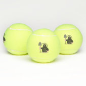 Cute happy mole cartoon illustratie tennisballen (Multi)