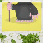 Cute happy mole cartoon illustratie theedoek (Gevouwen)