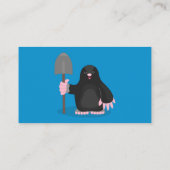 Cute happy mole cartoon illustratie visitekaartje (Achterkant)
