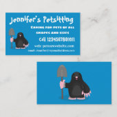 Cute happy mole cartoon illustratie visitekaartje (Voorkant / Achterkant)