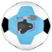 Cute happy mole cartoon illustratie voetbal (Gedraaid)