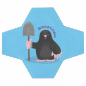 Cute happy mole cartoon illustratie voetbal (Enkel)