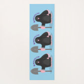 Cute happy mole cartoon illustratie yogamat (Achterkant)