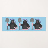 Cute happy mole cartoon illustratie yogamat (Voorkant (horizontaal))