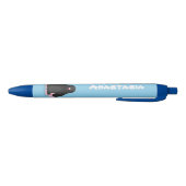 Cute happy mole cartoon illustratie zwarte inkt pen (Bodem)