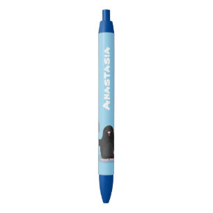 Cute happy mole cartoon illustratie zwarte inkt pen
