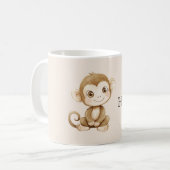 Cute Happy Monkey Koffiemok (Voorkant links)