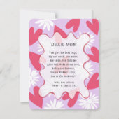 Cute Happy Mother’s Day Purple & Red Photo   (Achterkant)