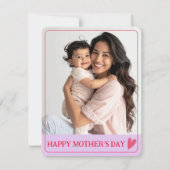 Cute Happy Mother’s Day Purple & Red Photo   (Voorkant)