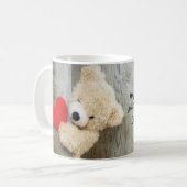 Cute Happy Mothers Day Teddy Bear Koffiemok (Voorkant links)