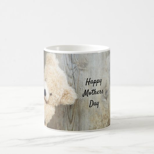 Cute Happy Mothers Day Teddy Bear Koffiemok (Center)