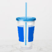 Cute happy narwhal bubbles cartoon illustratie acryl drinkbeker (Rechts)