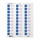 Cute happy narwhal bubbles cartoon illustratie etiket (Full Sheet)