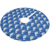 Cute happy narwhal bubbles cartoon illustratie kerstboom rok (Gekanteld)