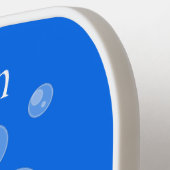 Cute happy narwhal bubbles cartoon illustratie pickleball paddle (Links Detail)