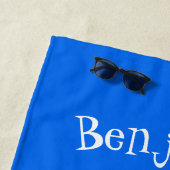 Cute happy narwhal bubbles cartoon illustratie strandlaken (In situ)