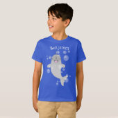 Cute happy narwhal bubbles cartoon illustratie t-shirt (Voorkant volledig)