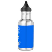 Cute happy narwhal bubbles cartoon illustratie waterfles  (Rechts)