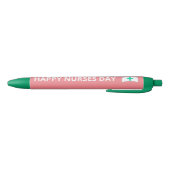 Cute Happy Neurses Day Roze Blauwgroen Zwarte Inkt Pen (Bodem)