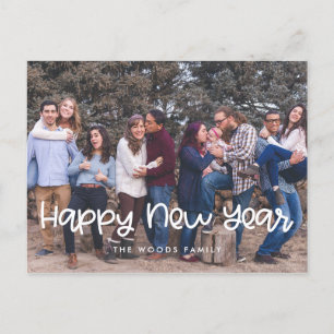 Cute Happy New Year Holiday foto Briefkaart