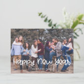 Cute Happy New Year Holiday-fotokaart Feestdagenkaart (Staand voorkant)