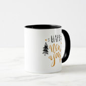 Cute Happy New Year woorden mok (Voorkant rechts)