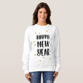 Cute Happy New Year woorden sweatshirt (Voorkant volledig)