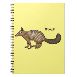 Cute happy numbat cartoon illustratie notitieboek
