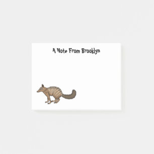 Cute happy numbat cartoon illustratie post-it® notes