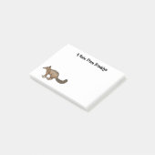 Cute happy numbat cartoon illustratie post-it® notes (Schuin)