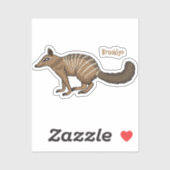 Cute happy numbat cartoon illustratie sticker (Vel)
