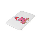 Cute happy octopus met kerstpet cartoon badmat (Gekanteld)